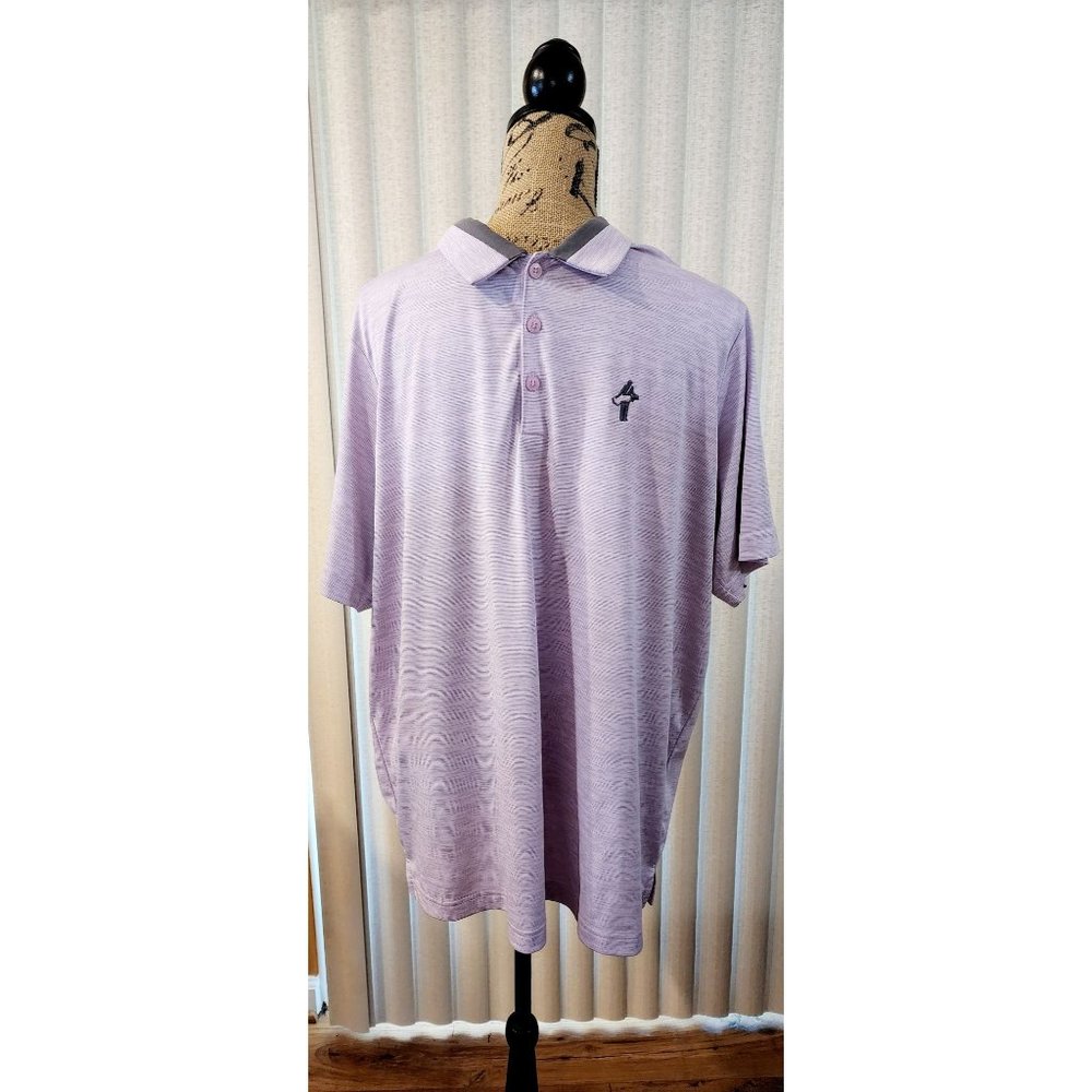 Antigua Lavender Stymie Men's Extra Large Golf Shirt - Excellent Used Condition